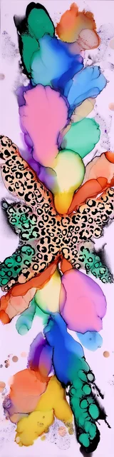 Free abstract bookmark featuring a cool 80s abstract pattern